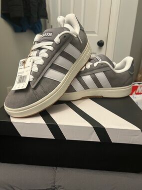 adidas Grand Court Alpha 00s Grey & White Sneakers